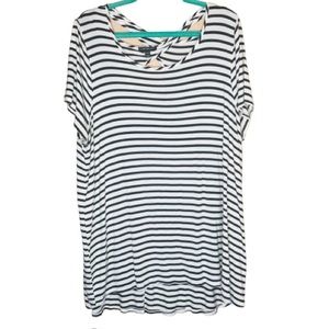 LANE BRYANT. Black and white stripes top sz 18/20